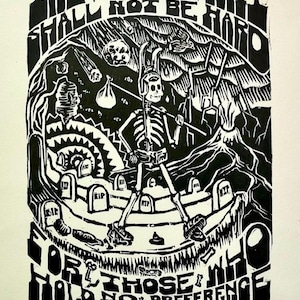 THE GREAT WAY, woodcut, handprinted, signed by the artist