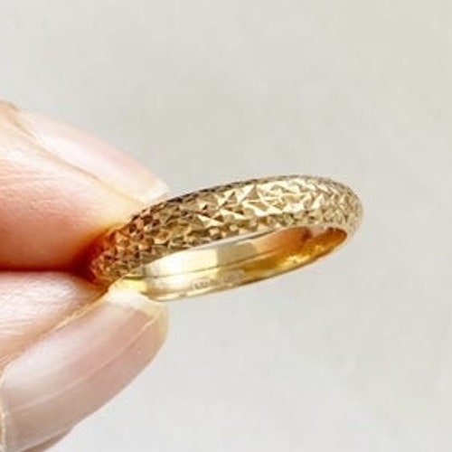 9ct Gold Wide Band Ring, Solid Gold Thumb Ring, Wide Band Ring, Birthday Gift shops For Her, Wedding Band Ring