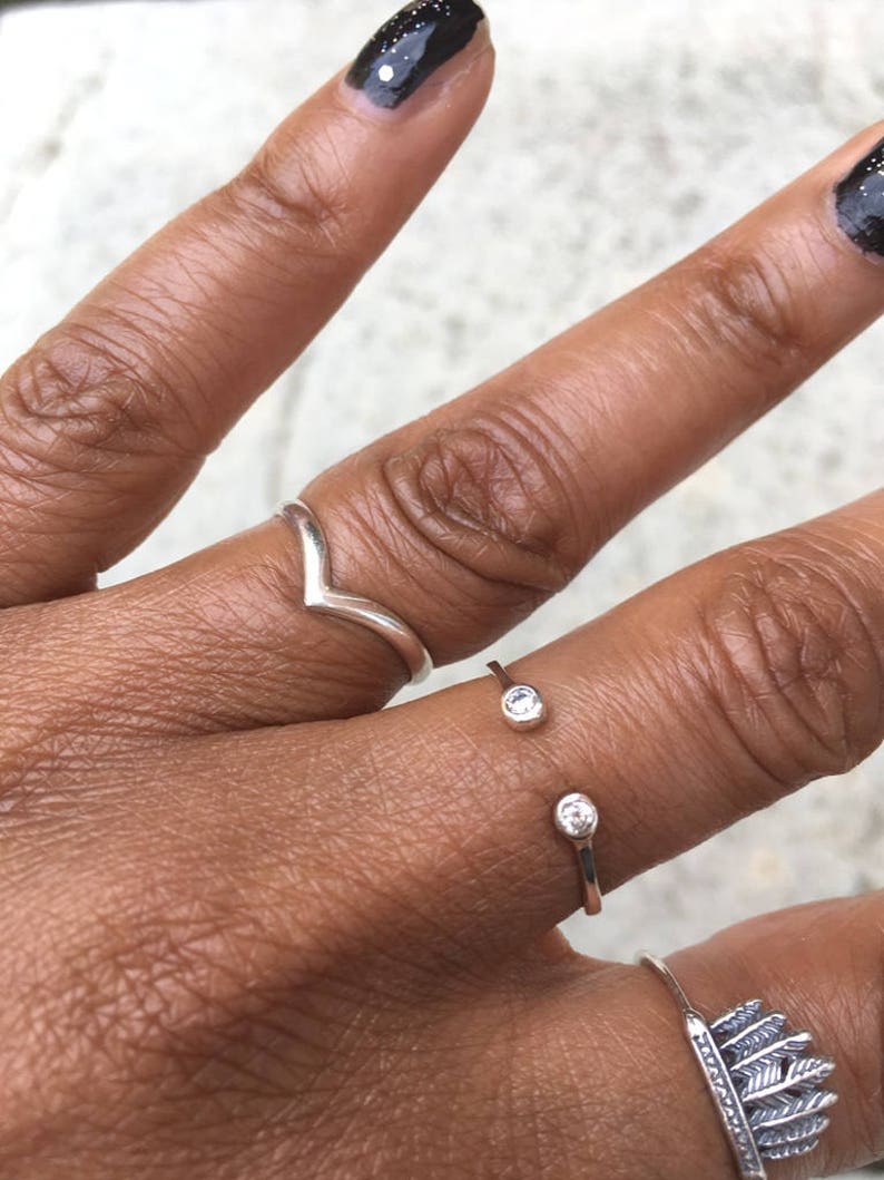 Chevron Ring Sterling Silver Chevron Ring Silver Chevron Ring Wishbone Ring Birthday Gift Gift For Her Best Friend Gifts