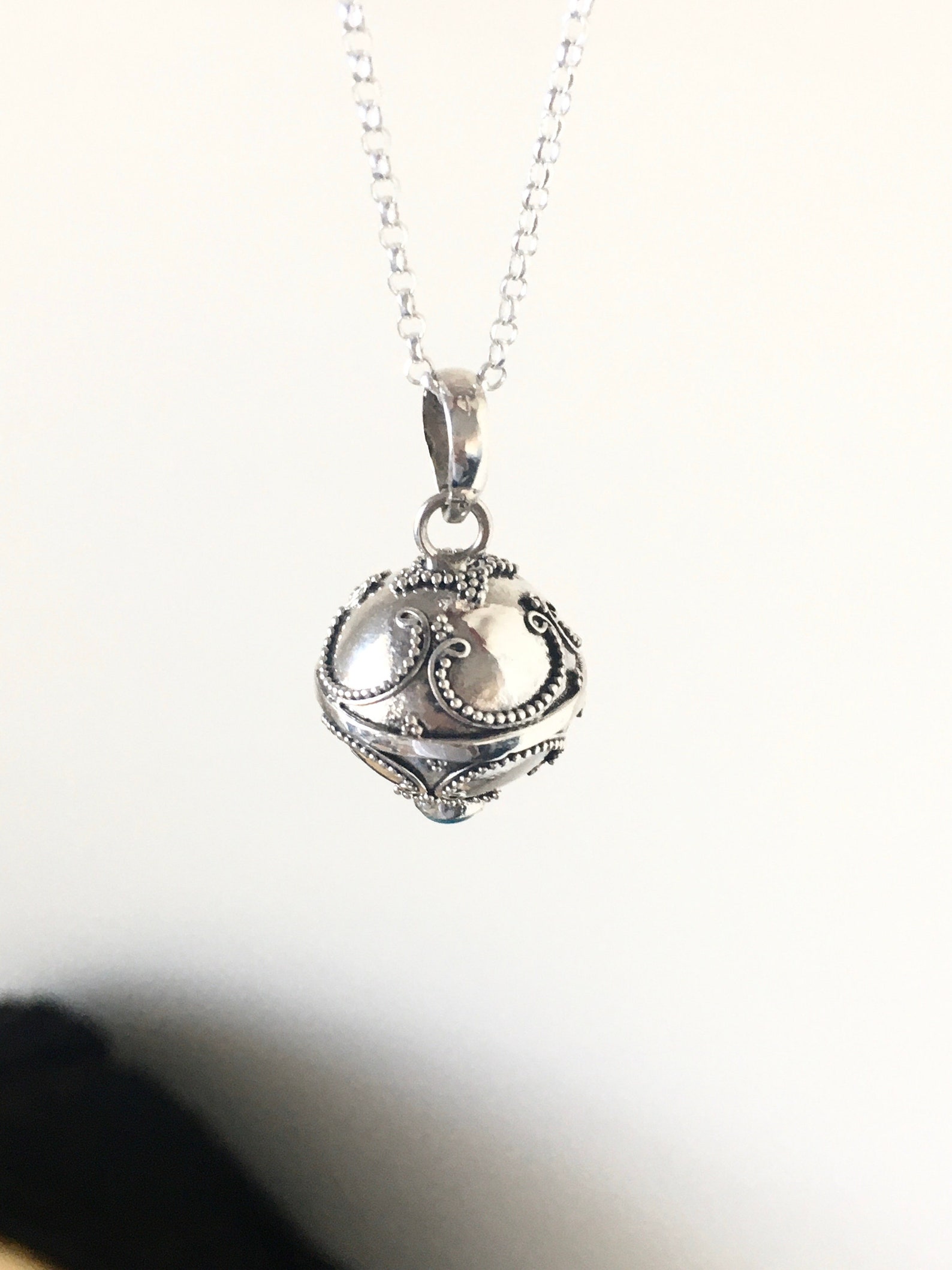 Sterling Silver Harmony Ball Necklace Bola Pregnancy Etsy