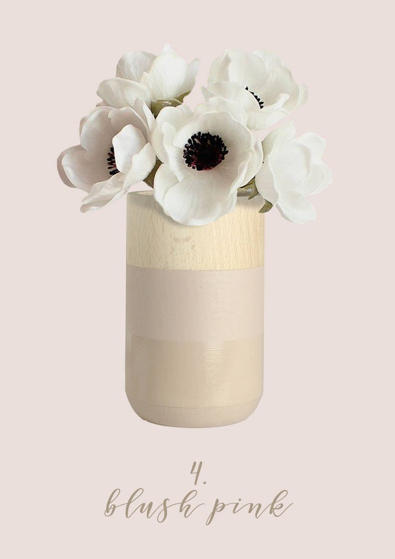 Small Wooden Vase for dried/fresh flowers for narrow shelfs or entryway organizer I Home Decor image 5