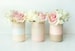 Natural Wooden Vases - Home Decor - light pink - Homeware - Set of 3 - Livingroom Accessories - Wedding gift 