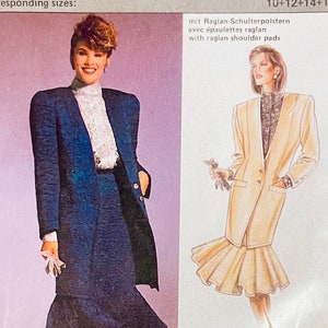 Vintage 1980s BURDA 5826 Blouse Skirt & Jacket PATTERN Burda Collection Speciale Size 10 12 14 16 18 UNCuT Womens Sewing Patterns - RARE