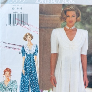 1990s Vintage Butterick 3359 Wide Leg Evening Jumpsuit, Romper Pattern 34 36 38 Bust, Size 12 14 16 UNCUT 90s Womens Misses Sewing Patterns