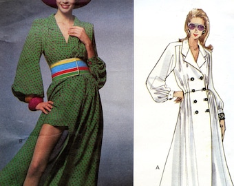 VOGUE 1127 DRESS PATTERN Double Breasted Coatdress Mini