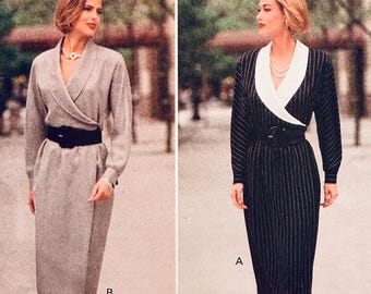 1990s Vintage Butterick 6388 Dress Sewing Pattern 30 31 32 33 Bust Size 6 8 10 UNCuT Fast and Easy to Sew - Chetta B