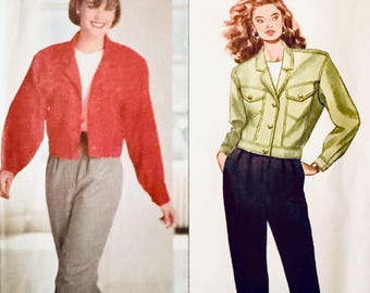 1990s Vintage Butterick 5606 Jacket & Pants / Trousers Sewing Pattern Size 6 8 10, Bust 30 31 32 33 Womens Sewing Patterns