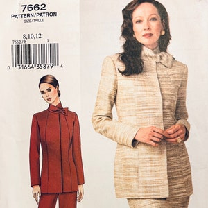 Vintage VOGUE 7662 Jacket, Skirt & Pants Pattern Pantsuit Separates The Vogue Woman Womens Misses Petite Sewing Patterns Size 8 10 12 UNCuT