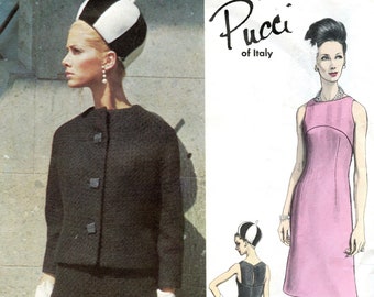 1968 Vntage Vogue Couture Motf B36  Mode Robe (1868) Par Molyneux | eBay