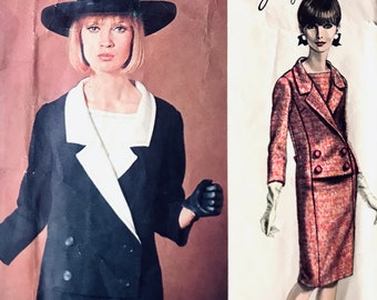 1960s Vintage Vogue 1376 Paris Original - Double Breasted Dress Sewing Pattern - Jacques Heim - Size 18 / 38 Bust