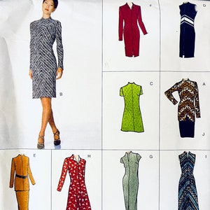 1990s Vintage Vogue 2052 DRESS TUNIC & SKIRT Pattern Vogue Easy Options Sewing Pattern Size  6 8 10  UNCuT Women&#39;s Sewing Patterns
