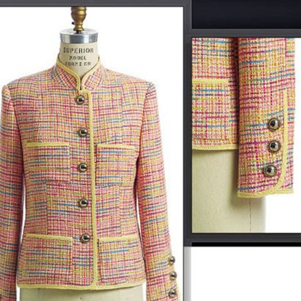 VOGUE 8259 JACKET PATTERN Claire Shaeffer Women's Custom Couture Jacket Construction 40 42 44 Bust Size 18 20 22 Womens Sewing Patterns