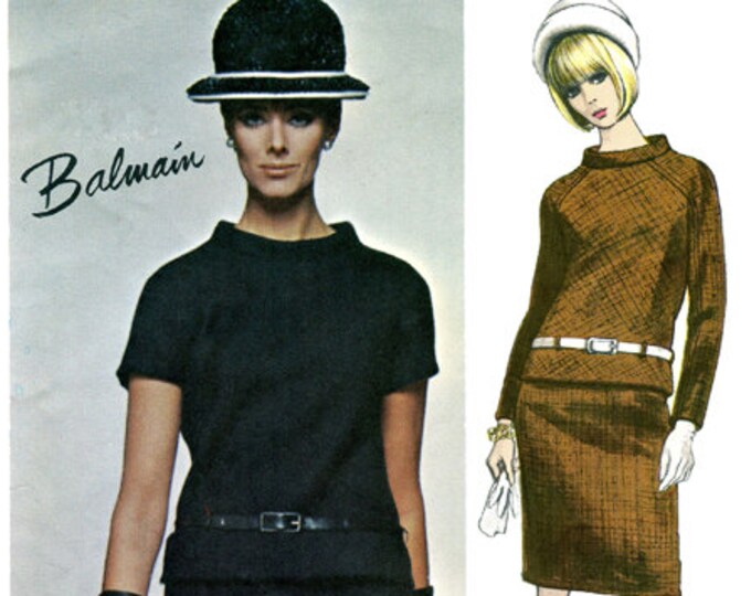 1960s Mod DRESS PATTERN Pierre BALMAIN Vogue 1682 Paris - Etsy