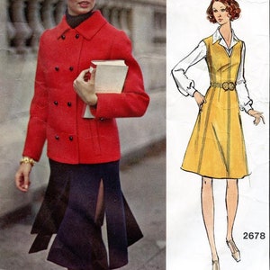 1970er Jahre Muster von Daisy 1970s VOGUE 2678 Schnittmuster - Vogue Paris Original - Größe 14 / Büste 36 Schnittmuster