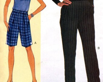 1990s Womens Shorts & Pants Sewing Pattern - Sandra Betzina - Vogue 7027 - Womens Misses Petite Sewing Patterns Waist 26.5 28.5 30.5 UNCUT
