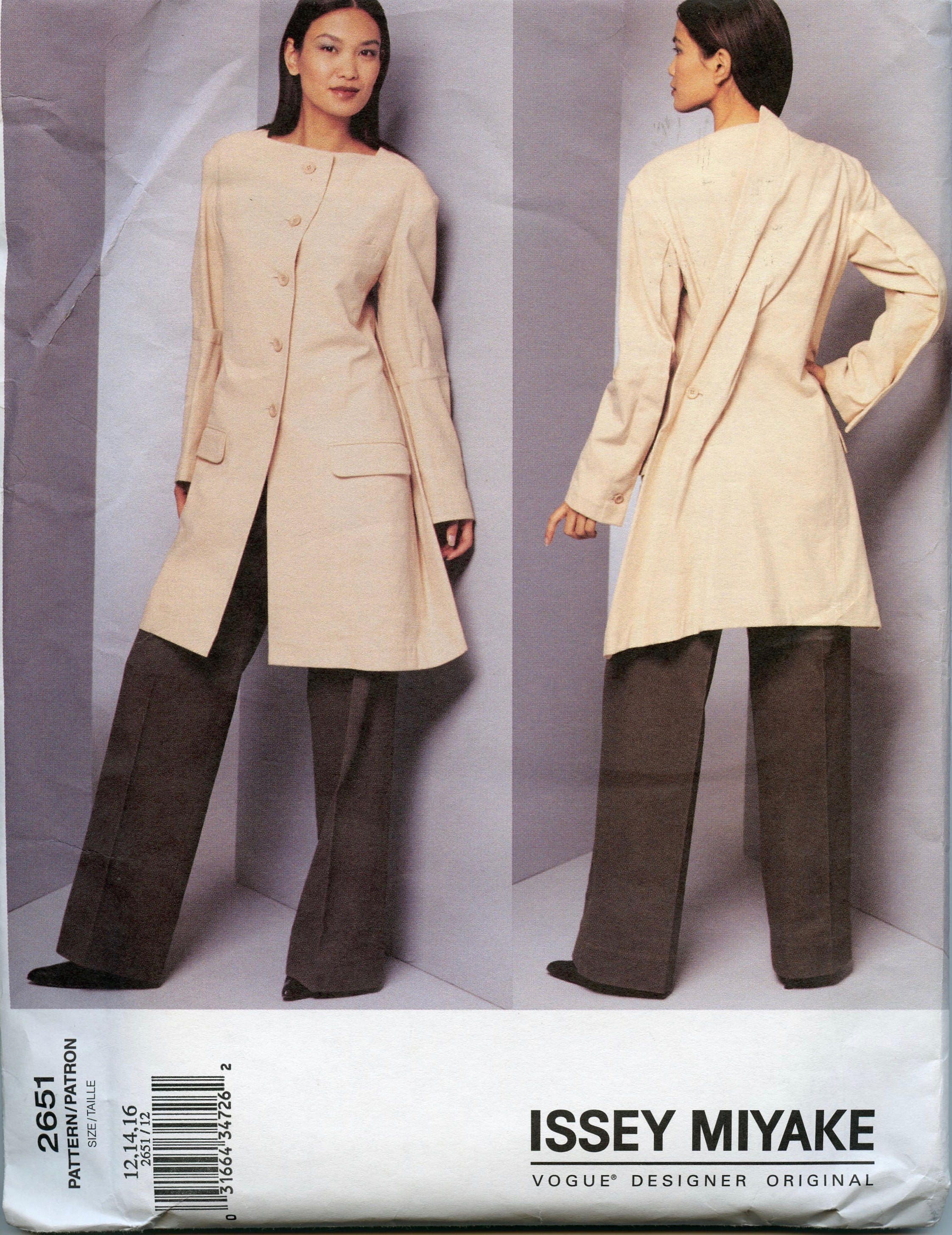 Issey Miyake Vogue 2651 JACKET & Wide Leg PANTS Pattern | Etsy