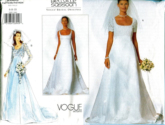 Wedding Dress Pattern Vogue 2085 Bridal Bolero Jacket Etsy