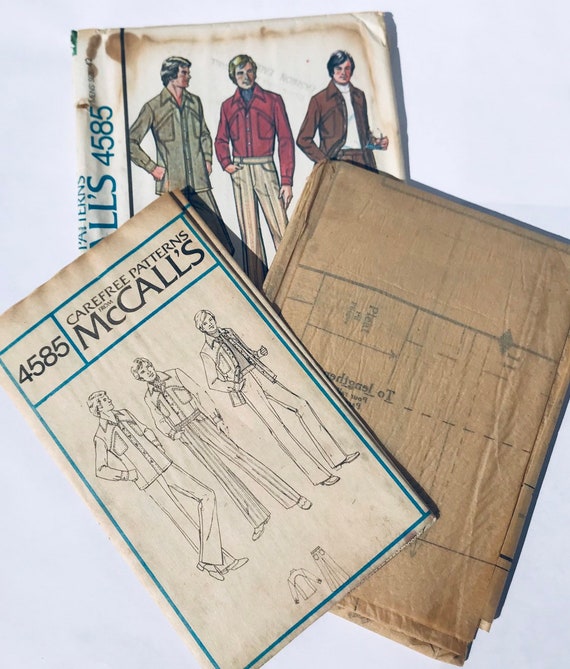 1970s Vintage Mccalls 4585 MENS SHIRT-JACKET or Shirt Pattern - Etsy 1970s Vintage Mccalls 4585 MENS SHIRT-JACKET or Shirt Pattern - Etsy