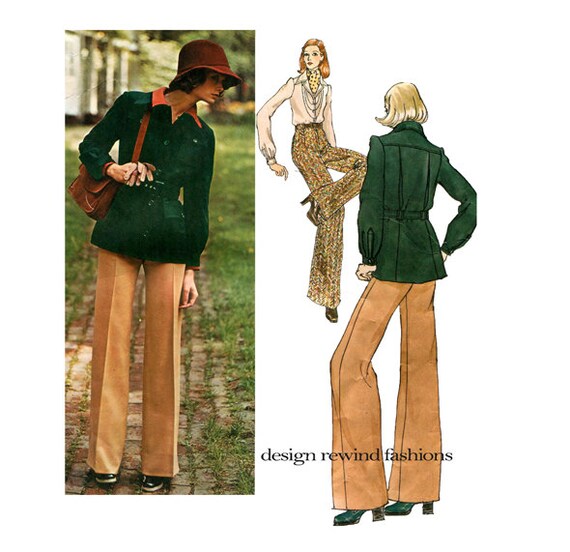 Vogue 2946 JACKET SHIRT & PANTS Pattern Wide Leg Pants Jean | Etsy