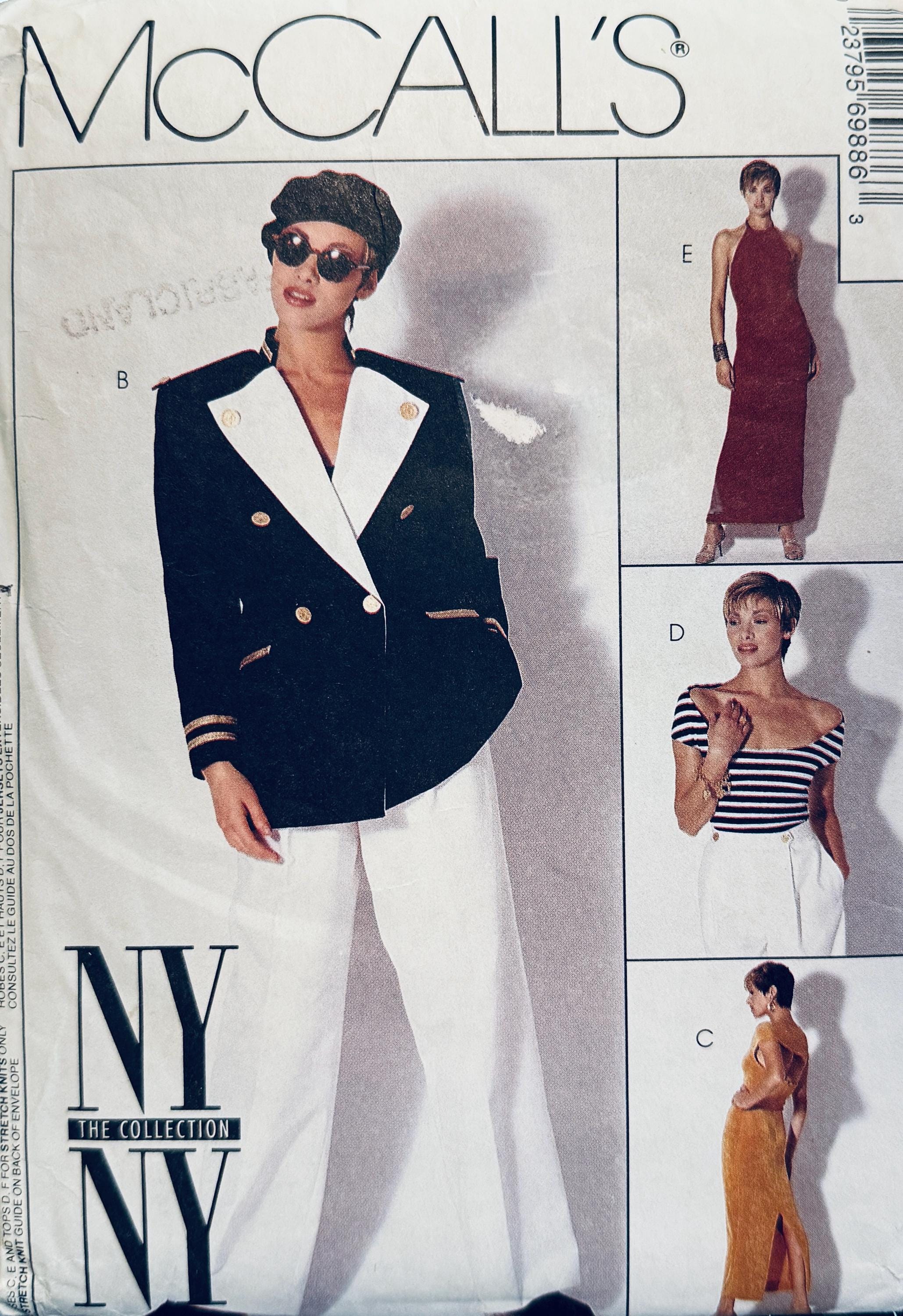  ニット 1990s Vintage Mccalls 6988 Double Breasted Jacket, Halter Dress