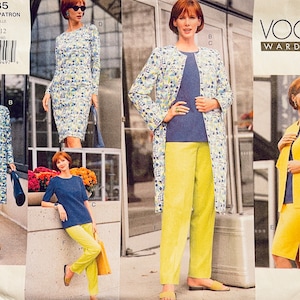 Vintage VOGUE 2285 WARDROBE PATTERN Jacket Dress Top Skirt Pants Career, Casual Separates Womens Misses Petite Sewing Patterns Size 8 10 12