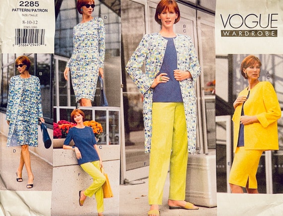 Vintage VOGUE 2285 WARDROBE PATTERN Jacket Dress Top Skirt