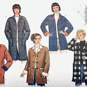 WOMENS JACKET PATTERNS Below Hip Jackets Coats Size 20 22 24 Vintage Butterick 3306 UNCuT Plus Size Womens Misses Petite Sewing Patterns