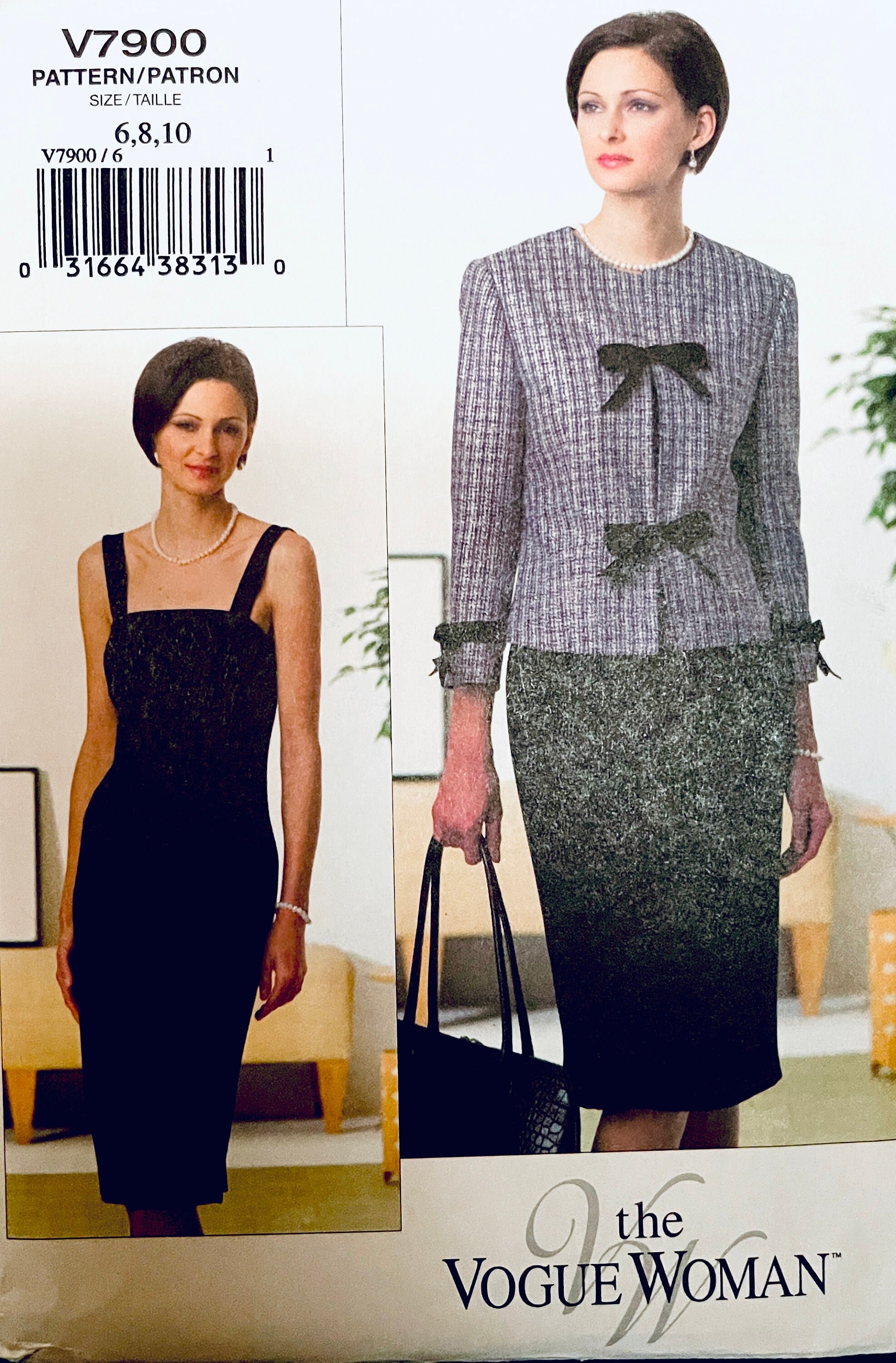 リザード　10枚 VOGUE 7900 Jacket & Dress Pattern Fitted Cocktail Evening Dress