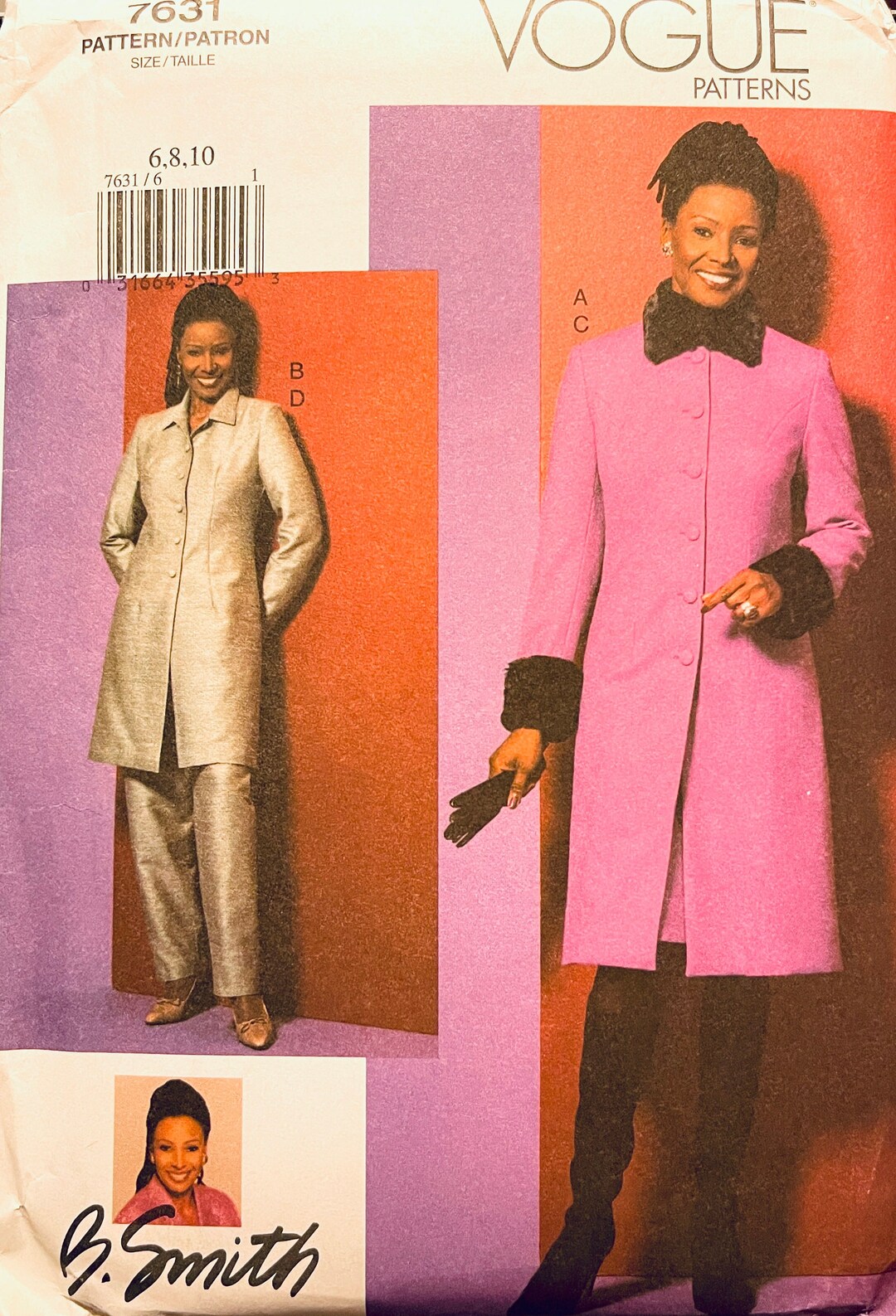 ヴィンテージ VOGUE 7631 ジャケット スカート & パンツ パターン B