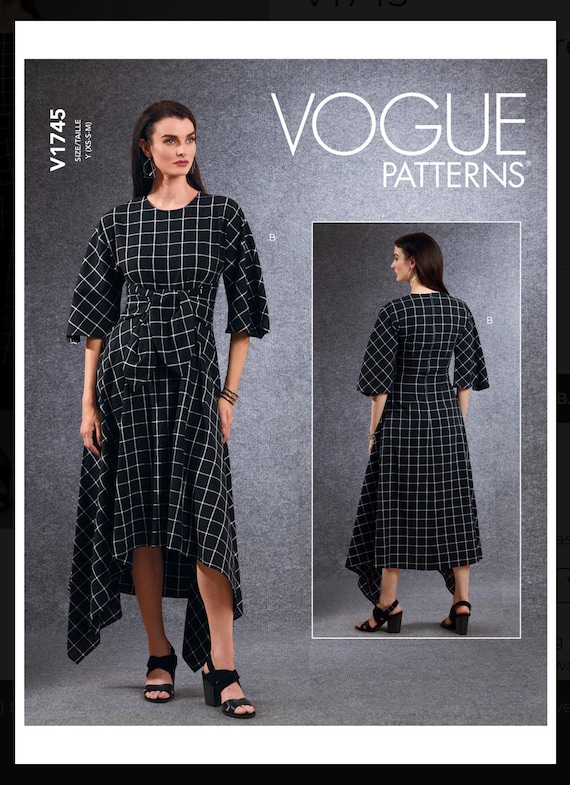 Vogue 1745 チュニック、ドレス、パンツの裁縫パターン - サイズ 4 6 8