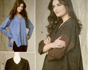 vogue 8690 Womens Tops Sewing Patterns - Katherine Tilton Designer - XSmall, Small, Medium / Size 4-14 - UNCUT