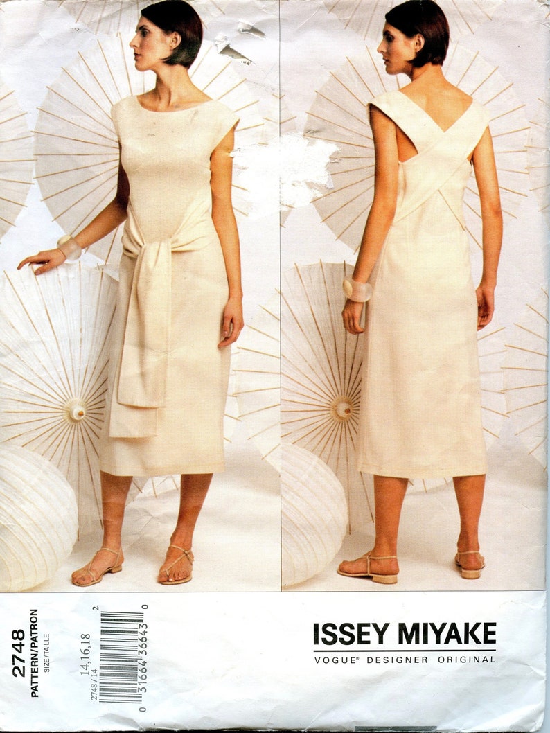 ISSEY MIYAKE Vogue 2748 OnePiece Summer Dress Cross Back Short | Etsy