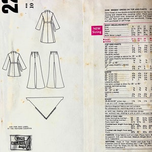 VOGUE 2234 Couturier COATDRESS PATTERN Coat Dress Fit & Flare Pants ...