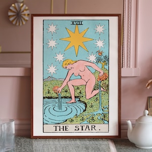 Cartel: La Estrella - Arthur Edward Waite Tarot deck / Cartel / Impresión
