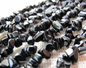 4-12mm Black Agate Chip Perles S279