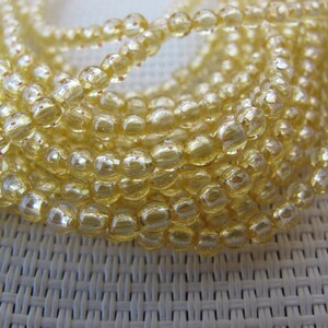 3mm Yellow Zircon Round Beads S178