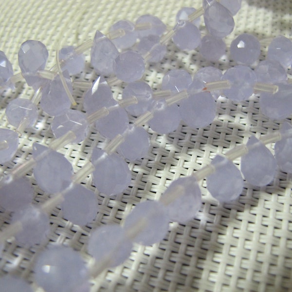 6x9mm Faceted Briolette Lavender Quartz S66