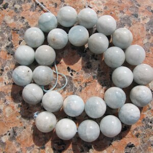 14mm Aquamarine Round Bead S445