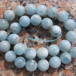 14mm Aquamarine Round Bead S446