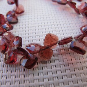 4-6mm Garnet Faceted Square Beads S540