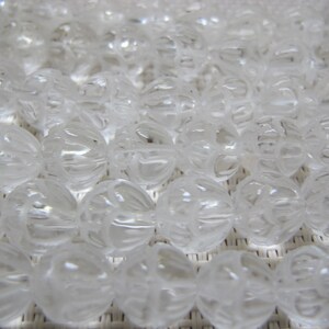 10mm Rock Crystal Carved Round Bead S121