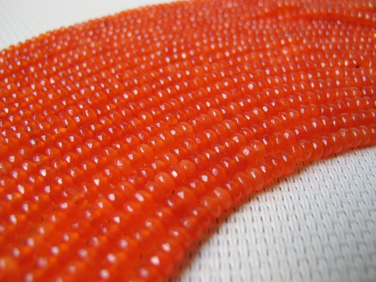 2x4mm Dyed Jade Amber Red Faceted Rondelle Bead S176 - Etsy
