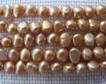 6-8mm Golden Freshwater Nugget Pearl PL119