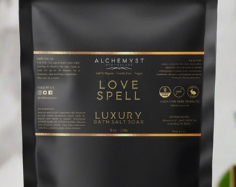 Luxury Organic LOVE SPELL Bioenergized Organic Healing Bath Salts