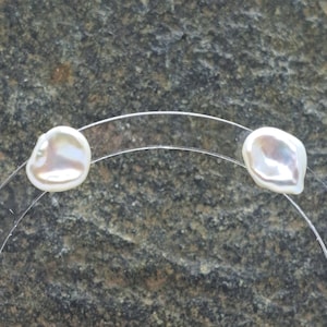Pearl Stud Earrings | Natural Keshi Pearls | Minimalist Jewelry | Birthday Gift | Unique Gift for Mom | Handmade One-of-a-kind Gift