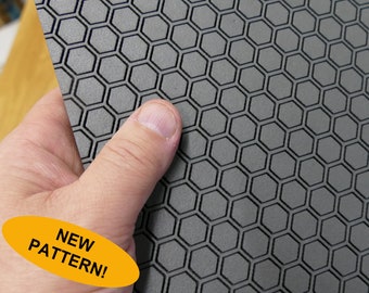 Honeycomb Hexagon Pattern EVA Foam Sheet - Cosplay Armor Props & Accessories. Laser Engraved Etched Hex Design 1/2" or 3/8" Thick Mat Sheets