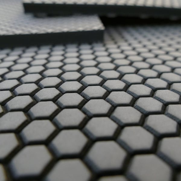 Large Hexagon Pattern EVA Foam Sheet for Cosplay Armor , Props & Accessories. Laser Engraved Etched Hex Design 1/2" or 3/8" Thick Mat Sheets