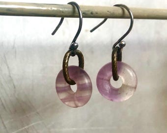 New Horizon fluorite purple earrings