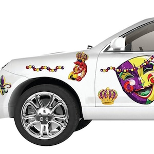 Giant Mardi Gras Parade Car reusable decals