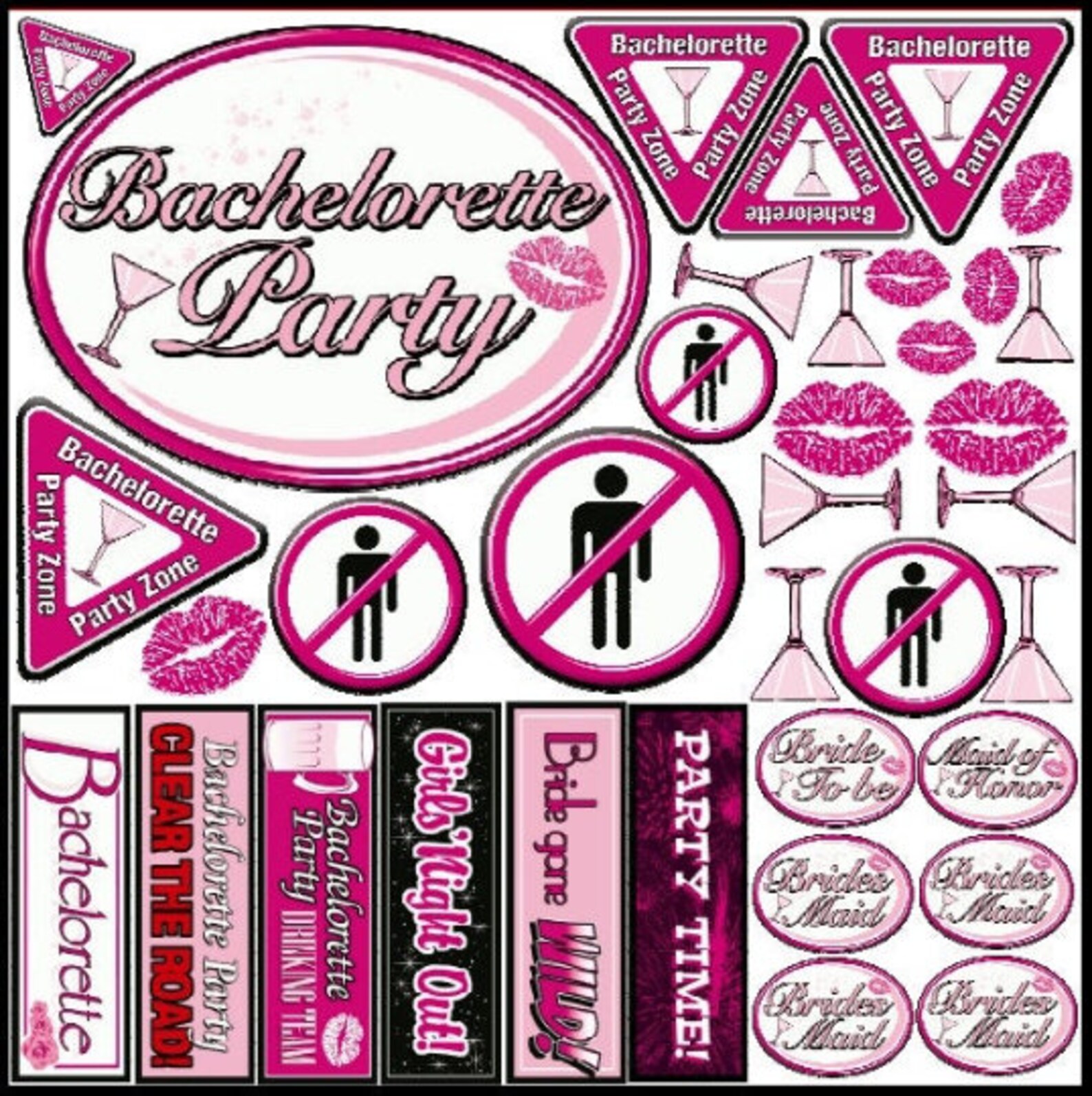 Bachelorette Car Decoration Kit - Wedding Starter Kit - Etsy